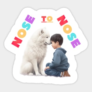 Samoyed, Friendship, the most adorable best friend gift to a Samoyed Lover Sticker